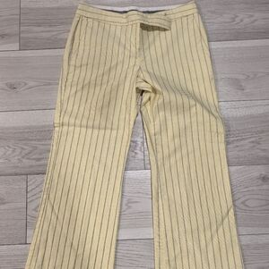 Y2K Express Light Yellow Pinstripe Trousers